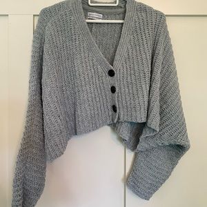 Cropped knit sweater